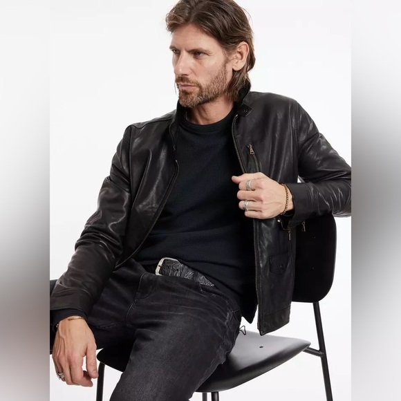 John Varvatos York Leather Jacket. size EU 46 USA 36. - Picture 7 of 16